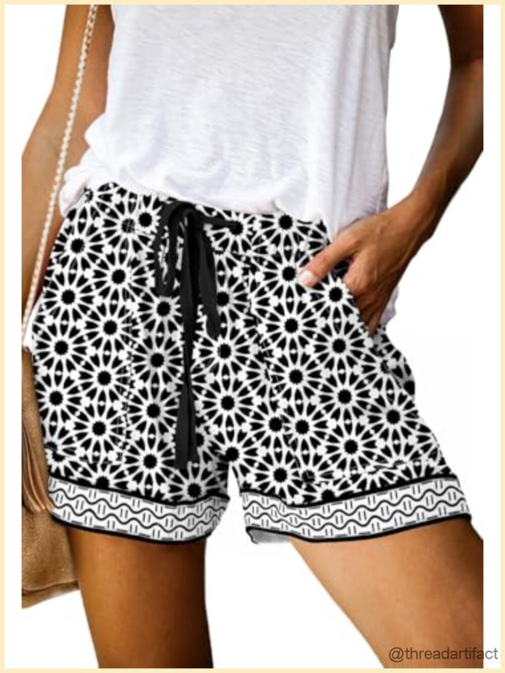 Casual Drawstring Shorts with Pockets Elastic Waist Lightweight